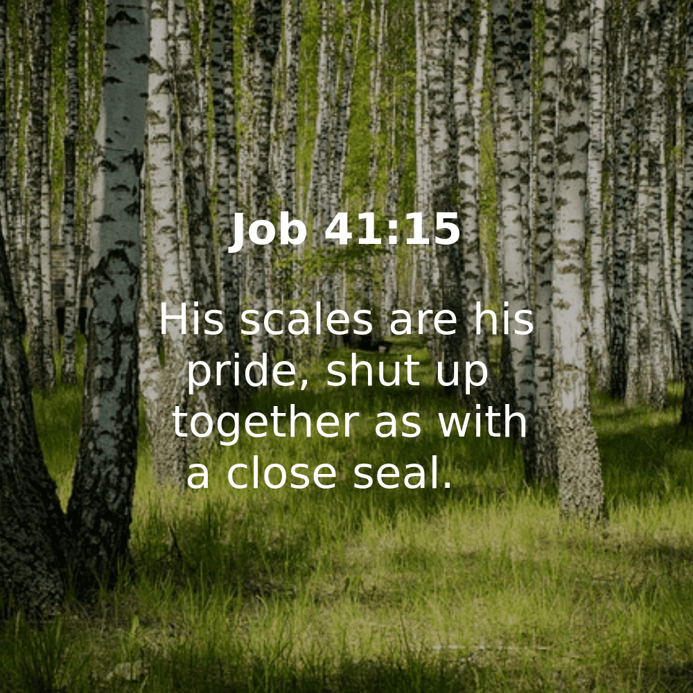 Job 41:15 - Bibleverses.net