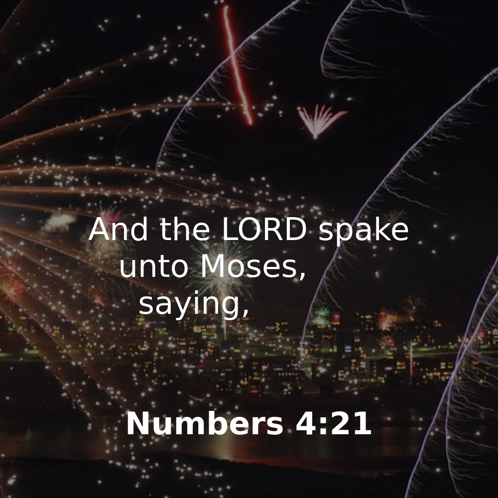Numbers 4:21 - Bibleverses.net