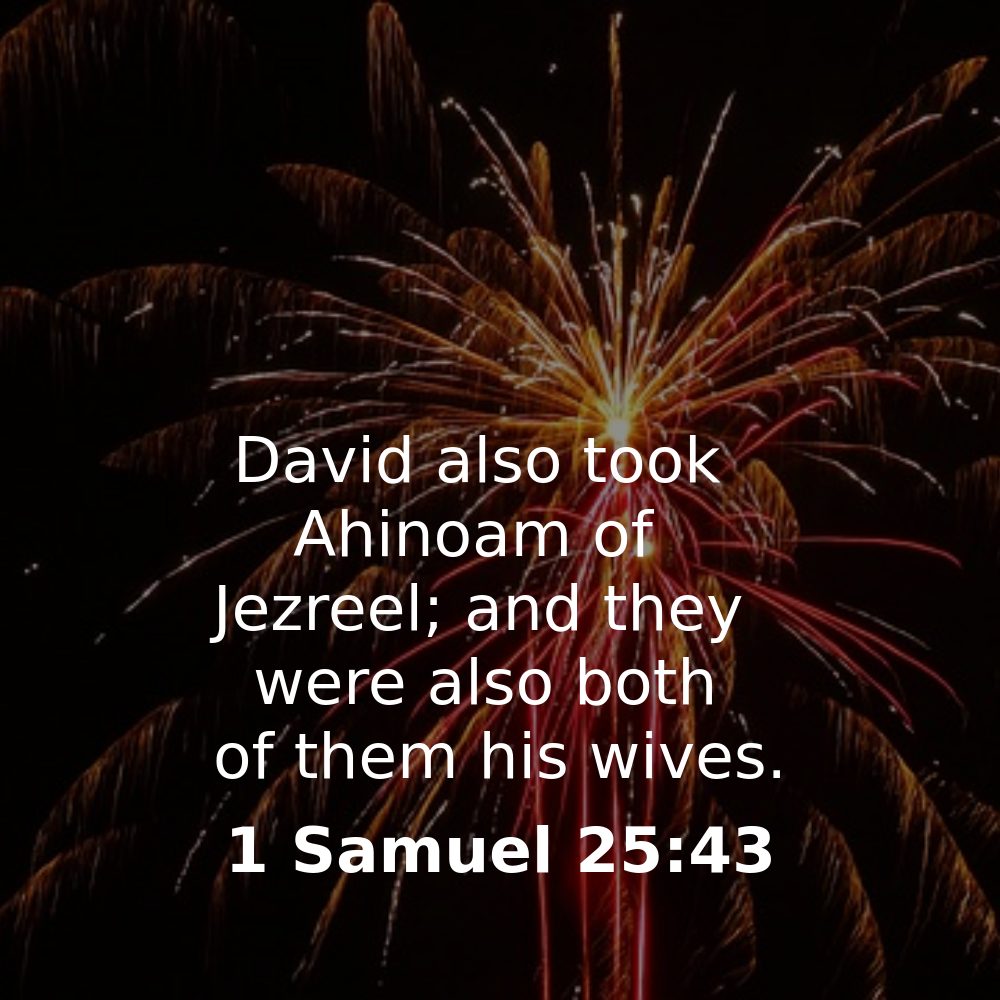1 Samuel 25:43 - Bibleverses.net